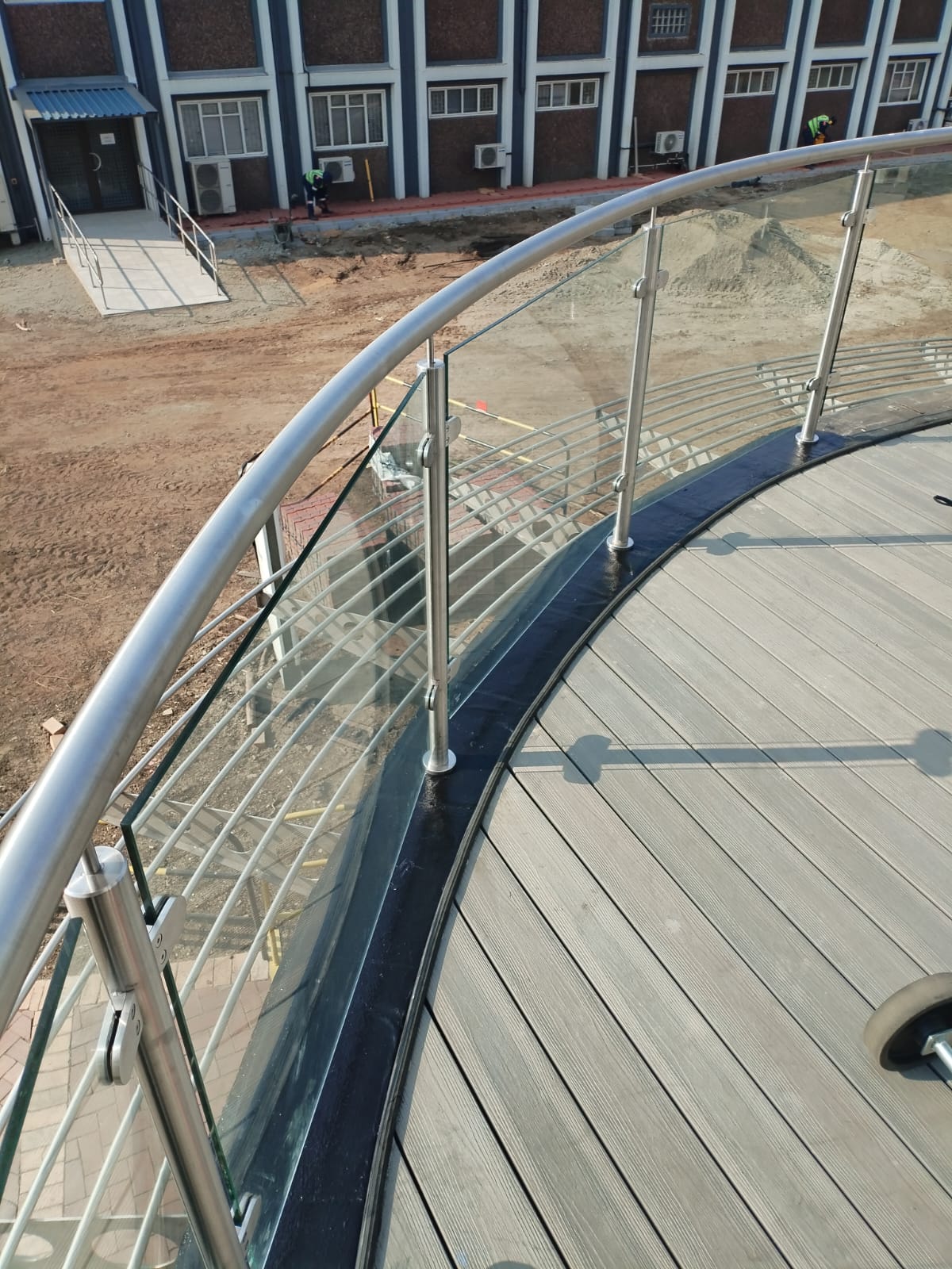 Red roller shutter door in fire station